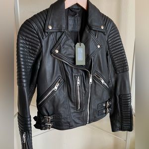 All Saints Black Leather Jacket